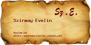 Szirmay Evelin névjegykártya