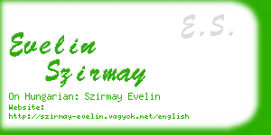 evelin szirmay business card